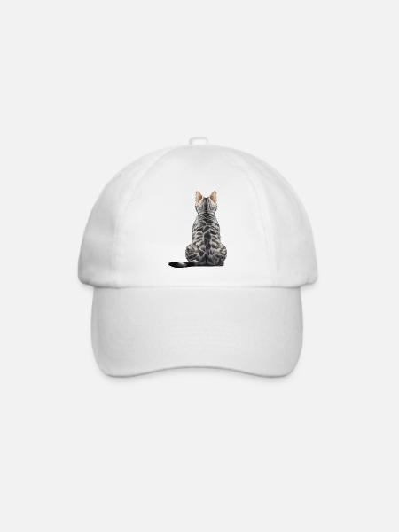 Ägyptische Mau - Baseballkappe - Weiß/Weiß