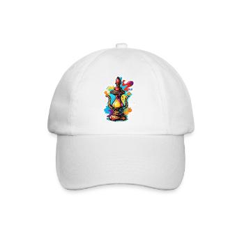 Wunderlampe / Wünsche /Orient / Wunder / Genie - Baseballkappe - Weiß/Weiß - Vorne