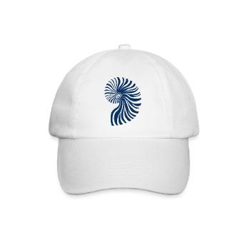 Blauer Ammonit - Baseballkappe - Weiß/Weiß - Vorne