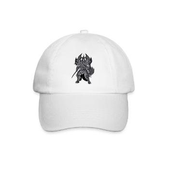 Japanischer Samurai Krieger Mystisch Oni Japan - Baseballkappe - Weiß/Weiß - Vorne
