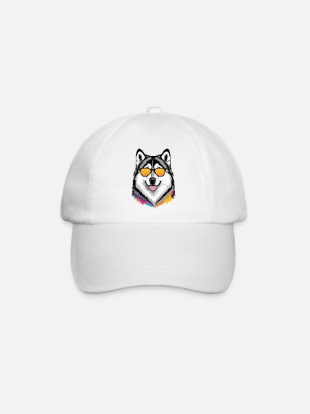 Alaska Malamute - Baseballkappe - Weiß/Weiß