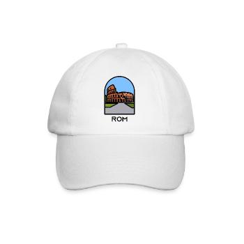 Rom - Kolosseum - Baseballkappe - Weiß/Weiß - Vorne