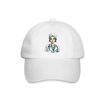 Ärztin / Medizinerin / Doktor / Beruf / Fachärztin - Baseballkappe - Weiß/Weiß - Vorne