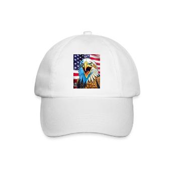 Adler - Baseballkappe - Weiß/Weiß - Vorne