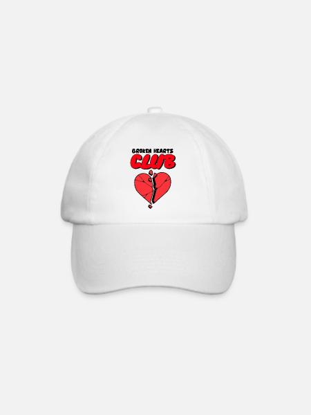 Broken Heart - Baseballkappe - Weiß/Weiß