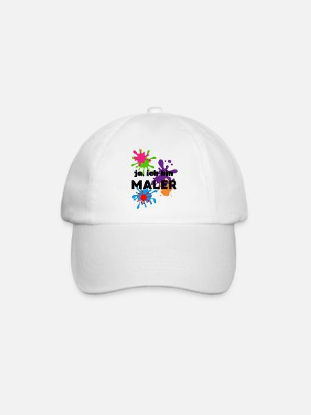 Ja ich bin Maler - Baseballkappe - Weiß/Weiß