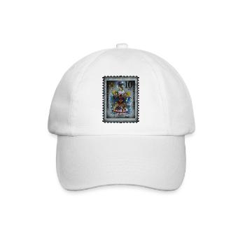 Briefmarke Engel - Baseballkappe - Weiß/Weiß - Vorne