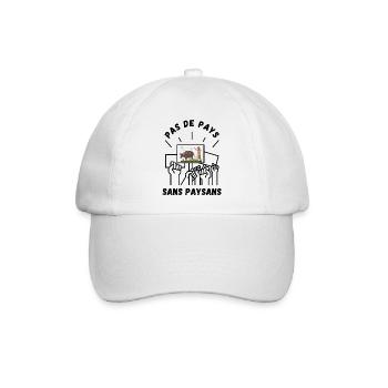 Kein Land ohne Bauern - Baseballkappe - Weiß/Weiß - Vorne