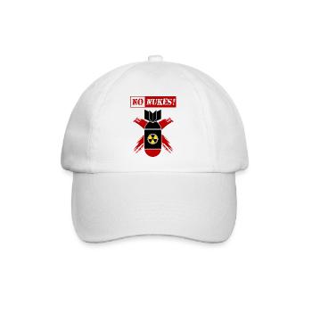 KEINE NUKES | Anti-Atomwaffen! - Baseballkappe - Weiß/Weiß - Vorne