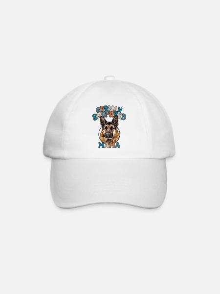 German Shepherd Mama Hunde Hund Muttertag Wilsigns - Baseballkappe - Weiß/Weiß