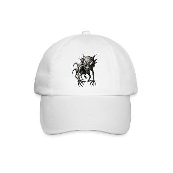 Chupacabra / Saugende Kreatur / Monster /Spanien - Baseballkappe - Weiß/Weiß - Vorne