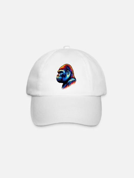 Gorilla - Baseballkappe - Weiß/Weiß