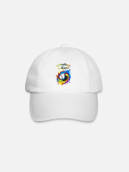 Baseball-Süchtiger - Baseballkappe - Weiß/Weiß