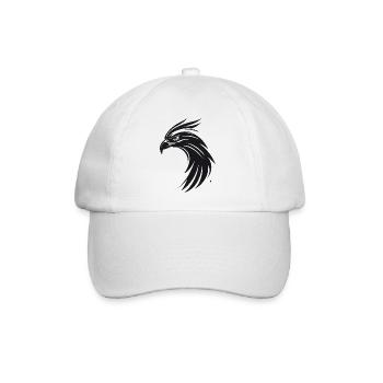 Adler Greifvogel Kopf - Baseballkappe - Weiß/Weiß - Vorne