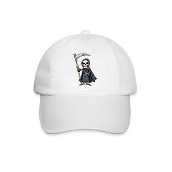 der kleine Tod persönlich- Sensemann - Baseballkappe - Weiß/Weiß - Vorne