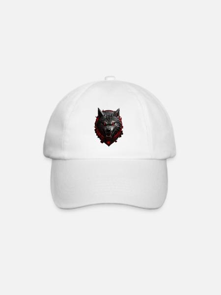 Teufels Wolf - Baseballkappe - Weiß/Weiß