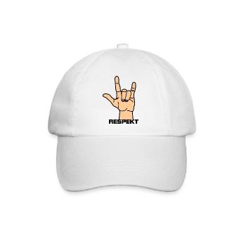 Handgeste deutsch Respekt Farbe - Baseballkappe - Weiß/Weiß - Vorne