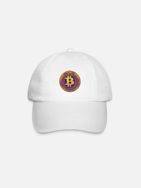 Bitcoin Logo - Baseballkappe - Weiß/Weiß