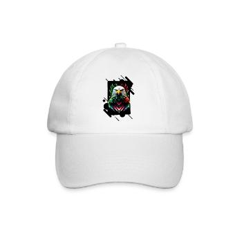Neon Bunter Adler - Baseballkappe - Weiß/Weiß - Vorne