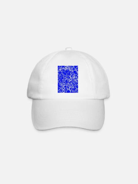 blaues Dornenmuster - Baseballkappe - Weiß/Weiß