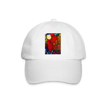 Kunstvolles Design - Baseballkappe - Weiß/Weiß - Vorne