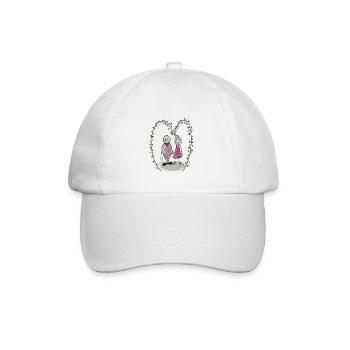 Herzliche Großeltern im Blumenherz - Baseballkappe - Weiß/Weiß - Vorne