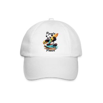 Panda / Tier / Zoo / Bambus / Wild / Kindlich - Baseballkappe - Weiß/Weiß - Vorne