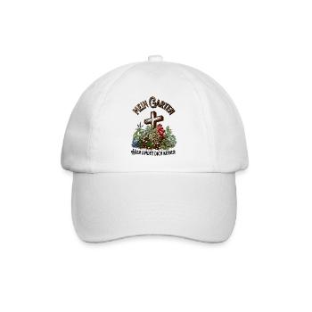Garten lustiger Spruch schwarzer Humor Gärtner - Baseballkappe - Weiß/Weiß - Vorne