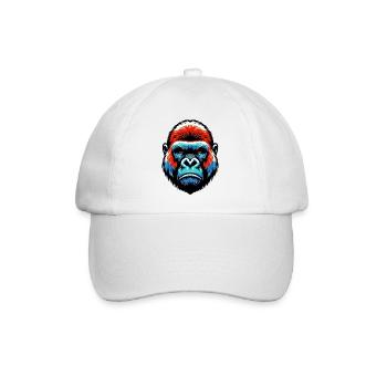 Gorilla - Baseballkappe - Weiß/Weiß - Vorne