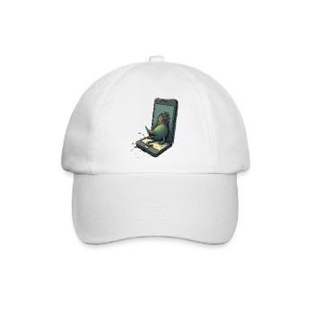 green Monster in iPhone - Baseballkappe - Weiß/Weiß - Vorne