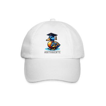 Abituriente Abi Motto - Baseballkappe - Weiß/Weiß - Vorne
