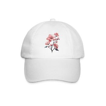 Kirschblüte - Baseballkappe - Weiß/Weiß - Vorne
