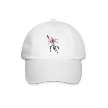 Rosa Lilie - Baseballkappe - Weiß/Weiß - Vorne
