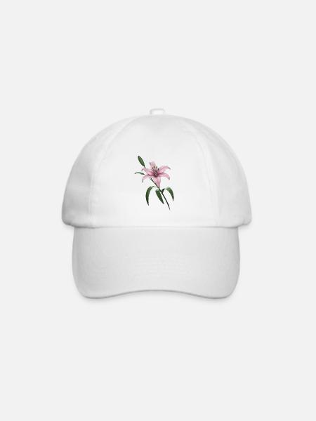 Rosa Lilie - Baseballkappe - Weiß/Weiß