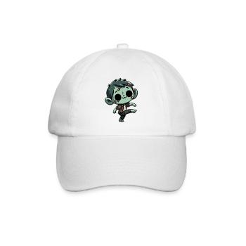 Skurriler tanzender Zombie - Halloween Untote - Baseballkappe - Weiß/Weiß - Vorne