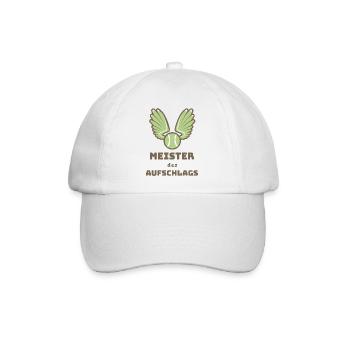 Meister des Aufschlags - Baseballkappe - Weiß/Weiß - Vorne