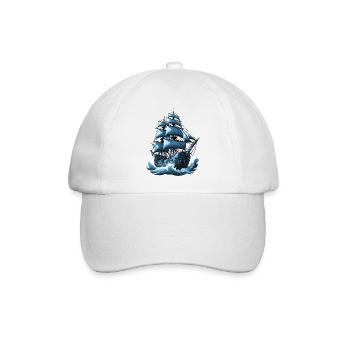 Segelschiff - Baseballkappe - Weiß/Weiß - Vorne