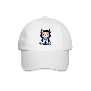 Cosmic Cat Entdecker - Baseballkappe - Weiß/Weiß - Vorne
