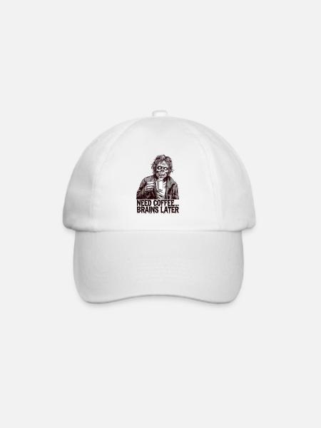 Zombie-Kaffeelauf - Baseballkappe - Weiß/Weiß