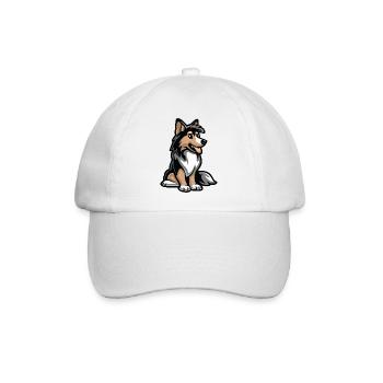dog comic - Baseballkappe - Weiß/Weiß - Vorne
