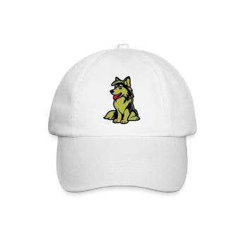 dog comic hund - Baseballkappe - Weiß/Weiß - Vorne