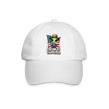 Bring mich zu Deinem Anführer USA Patriot Alien - Baseballkappe - Weiß/Weiß - Vorne