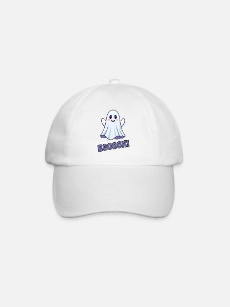 Cute Ghost - Baseballkappe - Weiß/Weiß