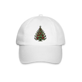 Weihnachtsbaum - Baseballkappe - Weiß/Weiß - Vorne