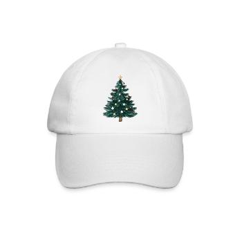 Weihnachtsbaum Weihnachten Christmas Tree - Baseballkappe - Weiß/Weiß - Vorne