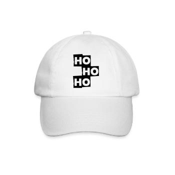 Ho ho ho Weihnachten - Baseballkappe - Weiß/Weiß - Vorne