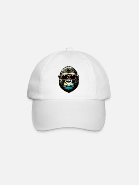 Gorilla - Baseballkappe - Weiß/Weiß