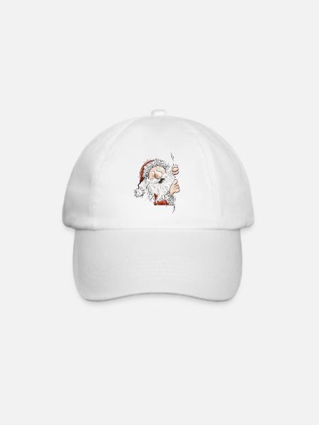 Lustiger Weihnachtsmann I Nikolaus - Baseballkappe - Weiß/Weiß