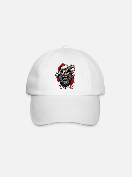 Krampus / Tradition / Kultur / Wintergeist - Baseballkappe - Weiß/Weiß