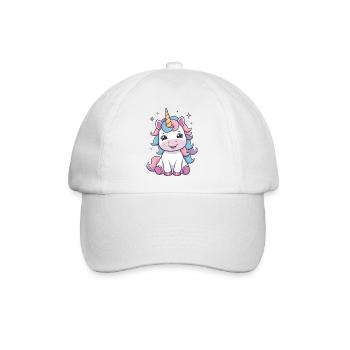 Süßes Baby-Einhorn – Magisches Design - Baseballkappe - Weiß/Weiß - Vorne